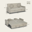 HOMCOM Reversible L-Shaped Sectional Sofa Bed with Cushions