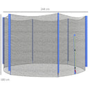 SPORTNOW 8ft Trampoline Net Replacement Safety Net with Zipped Door