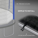 SPORTNOW 8ft Trampoline Net Replacement Safety Net with Zipped Door