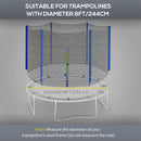 SPORTNOW 8ft Trampoline Net Replacement Safety Net with Zipped Door