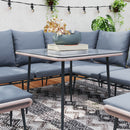Outsunny 6 Piece Garden Furniture Set Garden Sofa with Cushions, Light Grey
