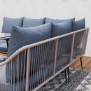Outsunny 6 Piece Garden Furniture Set Garden Sofa with Cushions, Light Grey