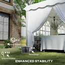 Outsunny 3 x 6m Pop Up Gazebo with Sides and Carry Bag, UPF50+, White