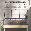 Outsunny Raised Garden Bed with Polycarbonate Panel, Natural