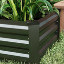 Outsunny Set of 2 Galvanised Raised Garden Bed, Grey