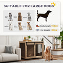 PawHut Dog Crate Furniture w/ Sliding Door, Walnut Brown
