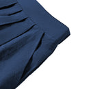 High Waist A-line Midi Skirt With Elastic Waistband And Pockets - Blue