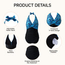 V-Neck One-Piece Swimsuit