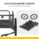 HOMCOM Bike Trailer Wagon Bicycle Cargo Trailer w/ Suspension, 2 Wheels, Black