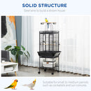 PawHut Steel Bird Cage,Large Budgie Cage For Cockatiels And Parakeets