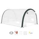 Outsunny Walk-in Tunnel Greenhouse, Upgraded Structure, Mesh Door & Windows