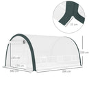 Outsunny Walk-in Tunnel Greenhouse, Upgraded Structure, Mesh Door & Windows