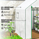 Outsunny Walk-in Greenhouse with, Outdoor Small Greenhouse, White