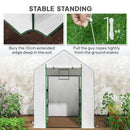 Outsunny Walk-in Greenhouse with, Outdoor Small Greenhouse, White