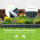 Outsunny Metal Raised Garden Bed No Bottom DIY Large Planter Box W/ Gloves