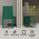 Outsunny Single Door Humane Rat Trap for Small Animals, Dark Green