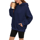 Long Sleeve Hooded Sweatshirt - Navy