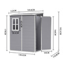 Livingandhome Outdoor Plastic Storage Shed
