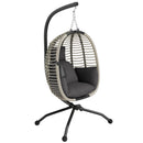 Outsunny Hanging Swing Chair w/ Thick Cushion, Hanging Chair