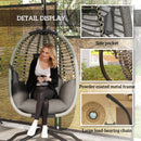 Outsunny Hanging Swing Chair w/ Thick Cushion, Hanging Chair
