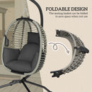 Outsunny Hanging Swing Chair w/ Thick Cushion, Hanging Chair
