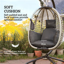 Outsunny Hanging Swing Chair w/ Thick Cushion, Hanging Chair