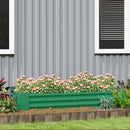 Outsunny Galvanised Raised Garden Bed, 180x90x30cm Raised Planter, Green
