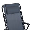 Outsunny 3 Piece Outdoor Rocking Bistro Set, Patio Furniture Set with 2 Folding Chairs and 1 Tempered Glass Table, Grey