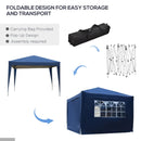 Outsunny  Pop Up Gazebo Tent  2.95 m x 2.95 m -  Blue
