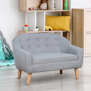 HOMCOM 2 Seater Toddler Chair - Grey