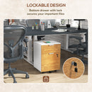 HOMCOM 2 Drawer Filing Cabinet with Adjustable Hanging Bars for A4 and Letter