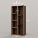 HOMCOM Bookcase Modern Bookshelf Cabinet for Home Office Walnut
