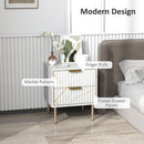 HOMCOM Bedside Table Bedside Cabinet with 2 Drawers for Bedroom