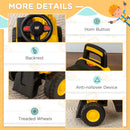 HOMCOM CAT Licensed Kids Ride on Digger-for Ages 1-3 Years