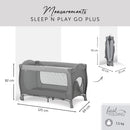 Hauck Travel Cot Sleep N Play Go Plus - Grey