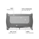 Hauck Travel Cot Sleep N Play Go Plus - Grey