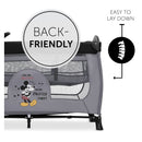Disney Travel Cot Sleep N Play Center - Mickey Mouse Grey