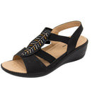 Ladies Cushion Walk Sandals  - Black