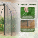 Outsunny 3 x 2 x 2m Polytunnel Greenhouse with Door, Windows, Steel Frame