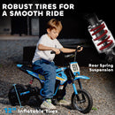 AIYAPLAY 24V Battery Powered Ride On Motorcycle With Rear Suspension