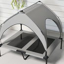 PawHut Cooling Raised Dog Bed w/ Breathable Mesh, Light Grey
