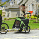 PawHut 2 in 1 Dog Bike Trailer, Foldable Dog Stroller for Medium Dogs