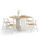 Savoy Dining Table Set with 4 Chairs White