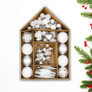 Christmas Sparkle Bauble Box of 56 pieces - Silver