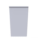 Porto Ready Assembled Bedside Table with 3 Drawers  - Uniform Matt & White Matt