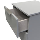 Paris Ready Assembled Bedside Table with 2 Drawers  - Uniform Matt & Dusk Grey