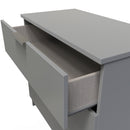 Paris Ready Assembled Chest of Drawers with 3 Drawers  - Uniform Matt & Dusk Grey