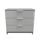 Paris Ready Assembled Chest of Drawers with 3 Drawers  - Uniform Matt & Dusk Grey