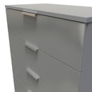 Paris Ready Assembled Chest of Drawers with 5 Drawers  - Uniform Matt & Dusk Grey