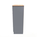 Kingston Ready Assembled Chest of Drawers with 5 Drawers  - Dust Grey & Bardolino Oak